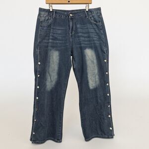 NWT Road Markings XXL Wide Leg Breakaway High Waisted Punk Indie Skater Grunge